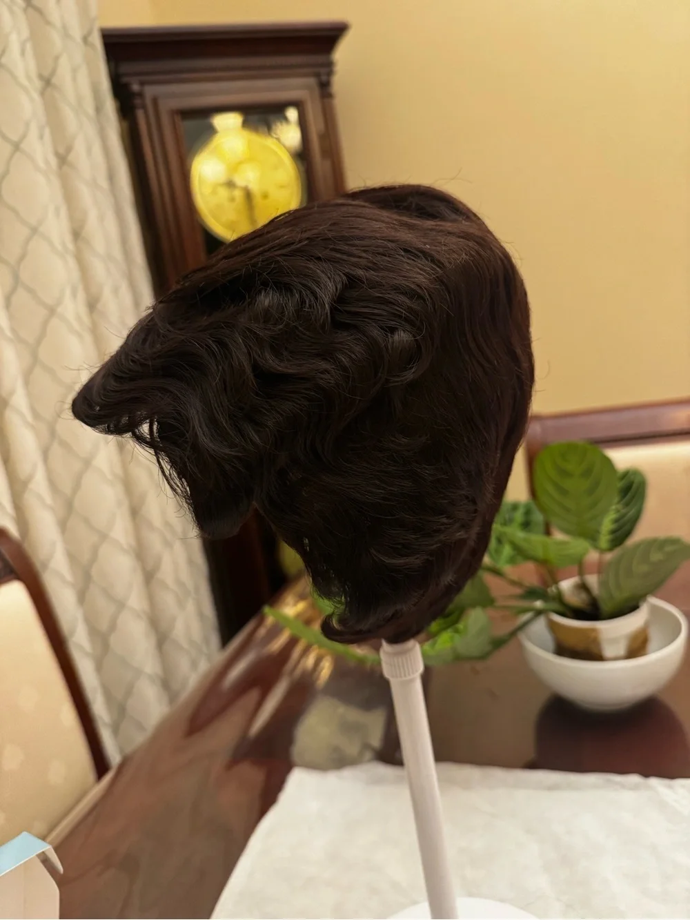 Men's Short Natural-Look Wig - Dark Brown